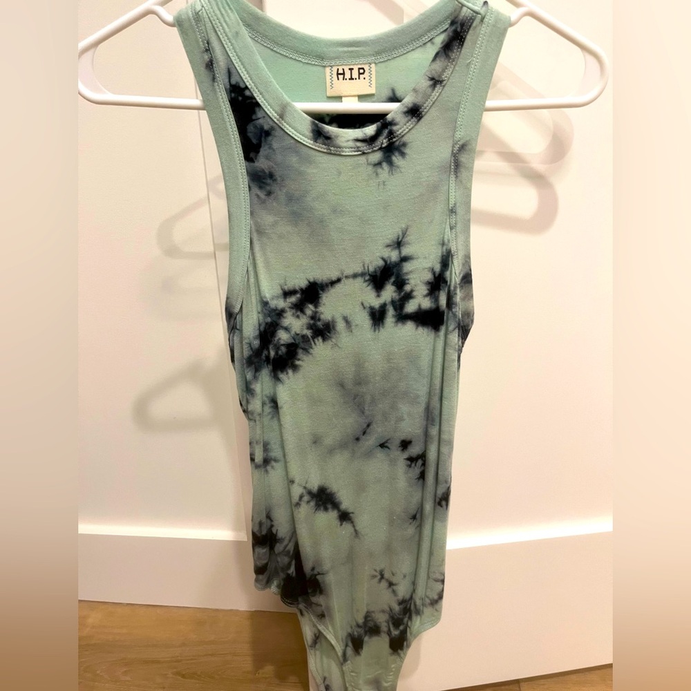 H.I.P. Women's Tie-Dye body suite teal and navy